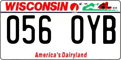 WI license plate 056OYB
