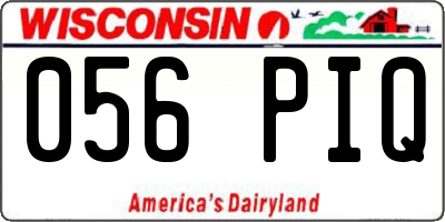 WI license plate 056PIQ