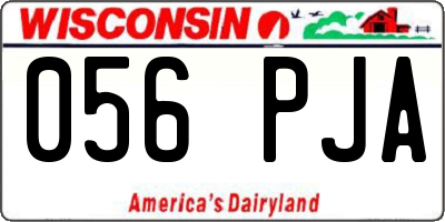 WI license plate 056PJA