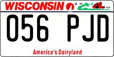 WI license plate 056PJD