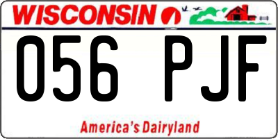 WI license plate 056PJF