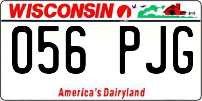 WI license plate 056PJG