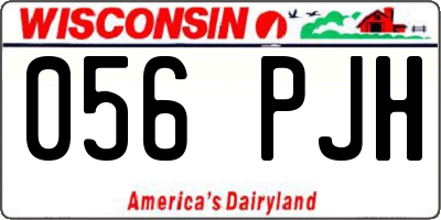 WI license plate 056PJH