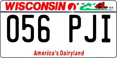 WI license plate 056PJI