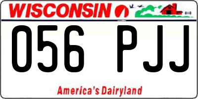 WI license plate 056PJJ