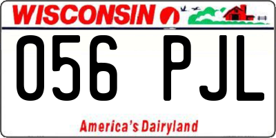 WI license plate 056PJL