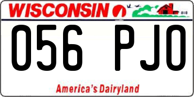WI license plate 056PJO