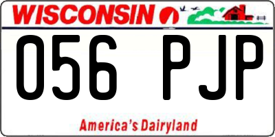 WI license plate 056PJP