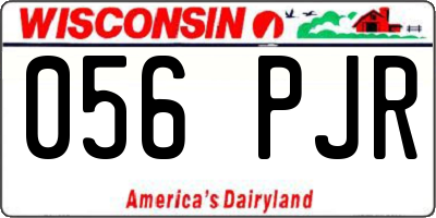 WI license plate 056PJR