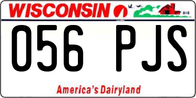 WI license plate 056PJS