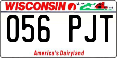 WI license plate 056PJT