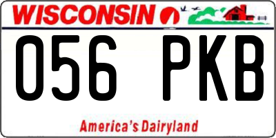 WI license plate 056PKB