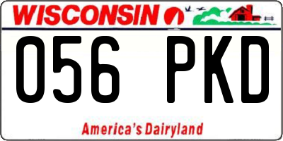WI license plate 056PKD