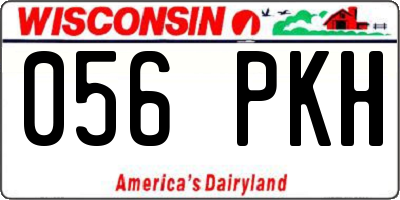 WI license plate 056PKH