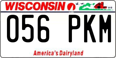 WI license plate 056PKM