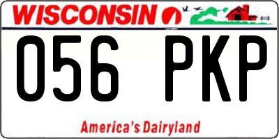 WI license plate 056PKP