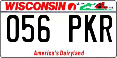 WI license plate 056PKR