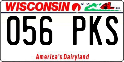 WI license plate 056PKS