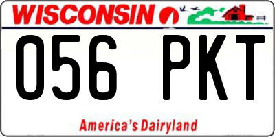 WI license plate 056PKT