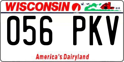 WI license plate 056PKV