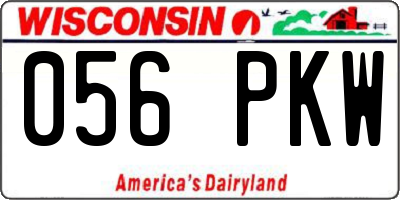 WI license plate 056PKW