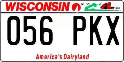 WI license plate 056PKX