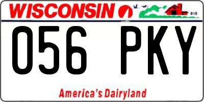 WI license plate 056PKY