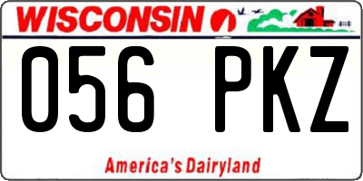 WI license plate 056PKZ