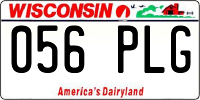WI license plate 056PLG