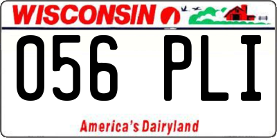 WI license plate 056PLI