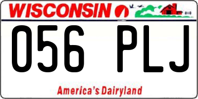 WI license plate 056PLJ