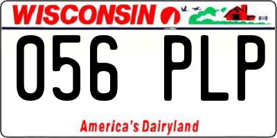 WI license plate 056PLP