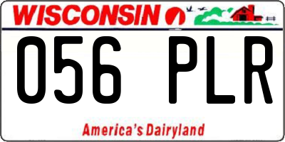 WI license plate 056PLR