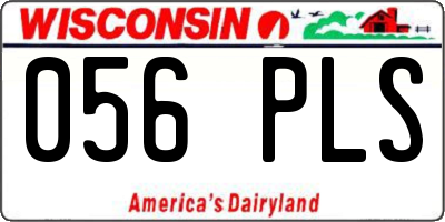 WI license plate 056PLS