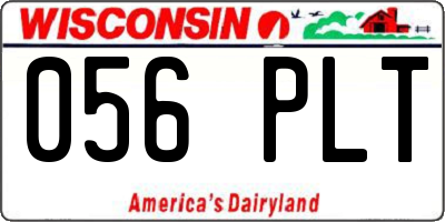 WI license plate 056PLT