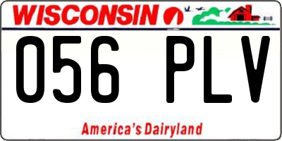 WI license plate 056PLV