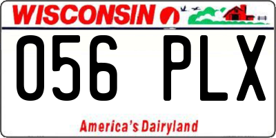 WI license plate 056PLX