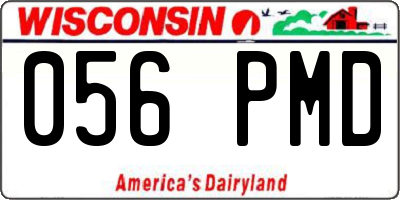 WI license plate 056PMD