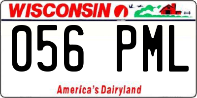 WI license plate 056PML