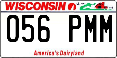 WI license plate 056PMM