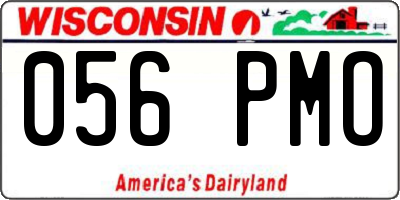WI license plate 056PMO