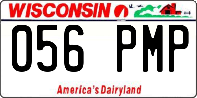 WI license plate 056PMP
