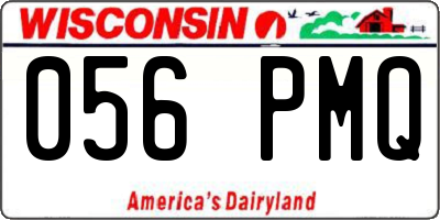 WI license plate 056PMQ