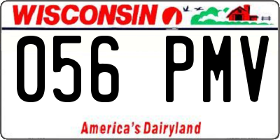 WI license plate 056PMV