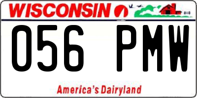 WI license plate 056PMW