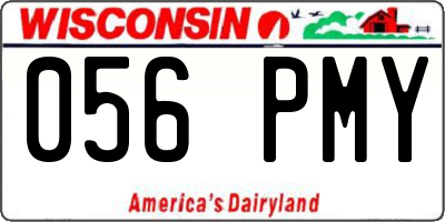 WI license plate 056PMY