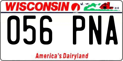 WI license plate 056PNA