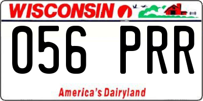 WI license plate 056PRR