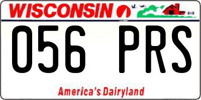 WI license plate 056PRS