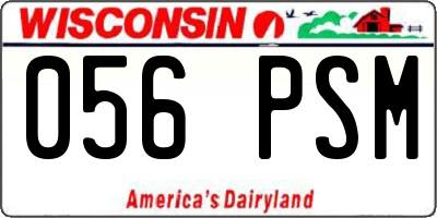 WI license plate 056PSM